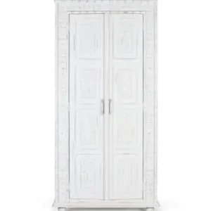 Must-Have Giner y Colomer 2-türiger Kleiderschrank handgefertigt aus Mangoholz in White günstig kaufen | limango