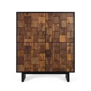 Ausverkauf Giner y Colomer Barschrank aus massivem Mangoholz und Sheezam-3D-Effekt in Brown günstig kaufen | limango