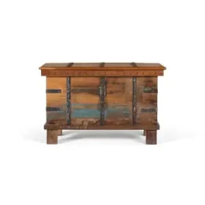 Giner y Colomer Truhe aus Recyclingholz mit Öffnung oben und Beschlägen in Multicolored günstig kaufen | limango Sonderangebot