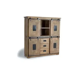 Giner y Colomer Industrie-Stil Anrichte aus Mangoholz mit Metallelementen in Brown günstig kaufen | limango Neue Kollektion