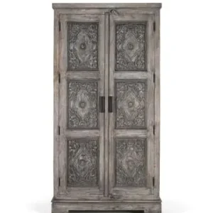 Giner y Colomer Kleiderschrank aus massivem Mangoholz mit viel Platz in Gray günstig kaufen | limango Geprüft