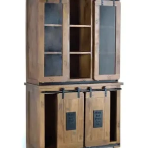 Billig Giner y Colomer Vitrine aus Mangoholz und Metall mit Glastüren in Brown günstig kaufen | limango