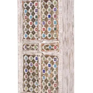 Saisonangebot Giner y Colomer Schrank aus Mangoholz mit Keramik in White günstig kaufen | limango