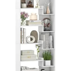 COSTWAY 6-stöckiges Bücherregal 163cm in Weiß günstig kaufen | limango Super-Preis