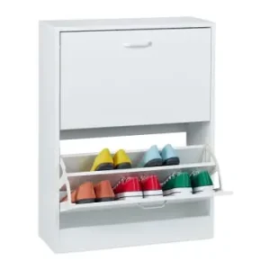 Kostenloser Versand relaxdays Schuhschrank in Weiß - (B)60 x (H)79 x (T)24 cm günstig kaufen | limango