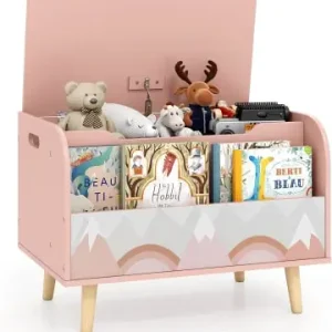 COSTWAY Spielzeugtruhe mit Deckel in Rosa günstig kaufen | limango Finale Aktion