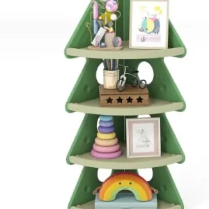 Begrenztes Angebot COSTWAY Kinder Bücherregal in Bauform 4-stöckig in Grün günstig kaufen | limango