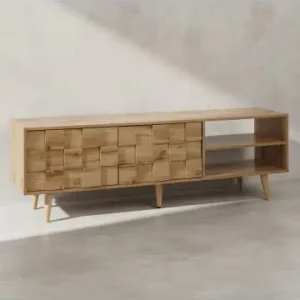 Top-Angebot KADIMA DESIGN Lowboard Holz Eiche-Dekor 160x51x40 cm TV-Kommode mit zwei Türen, günstig kaufen | limango