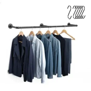 Aktuell relaxdays Kleiderstange Wandmontage in Schwarz - 140 cm günstig kaufen | limango