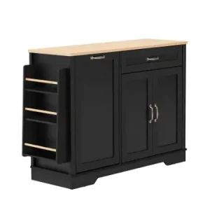 Begrenztes Angebot ABRIHOME Sideboard in Schwarz mit 3 Türen und 1 Schublade ausziehbaren Regalen günstig kaufen | limango