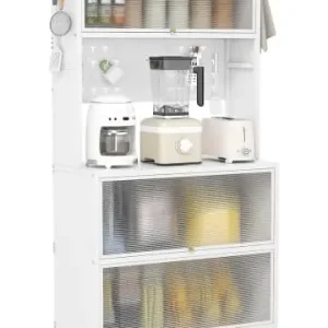 Meistverkauft COSTWAY Küchenschrank 80 x 40 x 160 cm in Weiß günstig kaufen | limango