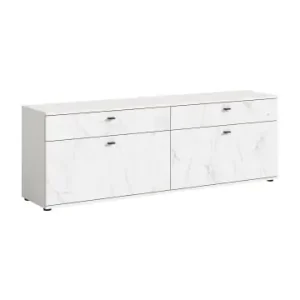 Sichere Zahlung xonox.home Lowboard (B/H/T: 180/62/40 cm) in Marmor weiß günstig kaufen | limango