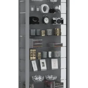 Garantierte Lieferung ebuy24 Vitrinenschrank Lumo Silber 59 x 18 cm günstig kaufen | limango