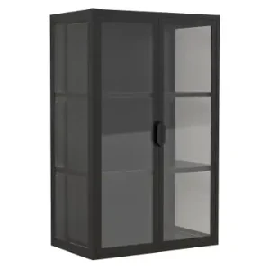 ebuy24 Vitrinenschrank FlokasVL Türen Schwarz 60 x 35 cm günstig kaufen | limango Beliebt
