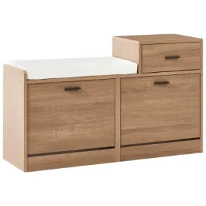 Beliani Schuhschrank DUBBO in Braun/Weiß - (W) 92 x (H) 57 x (L) 30 cm günstig kaufen | limango Bestpreis