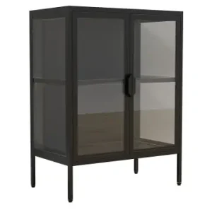 ebuy24 Vitrinenschrank FlokaS schwarz Schwarz 60 x 35 cm günstig kaufen | limango Begrenztes Angebot