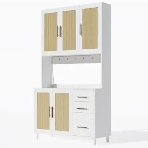 ABRIHOME Küchenschrank mit LED 2 USB und 3 Schubladen 183cm in Weiß günstig kaufen | limango Aktuell