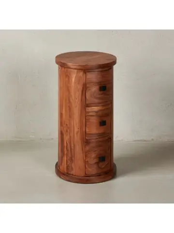 Schneller Versand KADIMA DESIGN Design Sideboard Sheesham Massivholz 35x65x35 cm, Schränkchen mit 3 günstig kaufen | limango