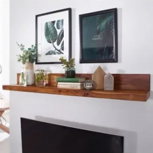 Garantierte Lieferung KADIMA DESIGN Wandregal MUMBAI Massiv-Holz Holzregal 110 cm Landhaus-Stil in Massivholz günstig kaufen | limango