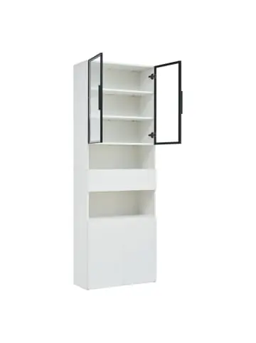 Jetzt Kaufen ABRIHOME Vitrinen Schränke Mit Glastüren und LED 70*30*200cm günstig kaufen | limango