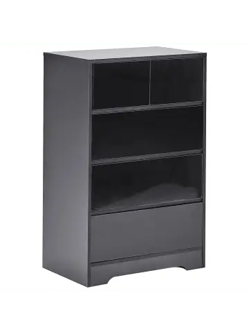 Beliani Kommode ALBERTA in Schwarz - (W) 60 x (H) 94 x (L) 38 cm günstig kaufen | limango Echt