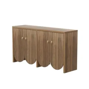 ABRIHOME Sideboard in Walnussoptik, 147×40×80 cm, mit 4 Türen und Einlegeböden günstig kaufen | limango Preisknaller