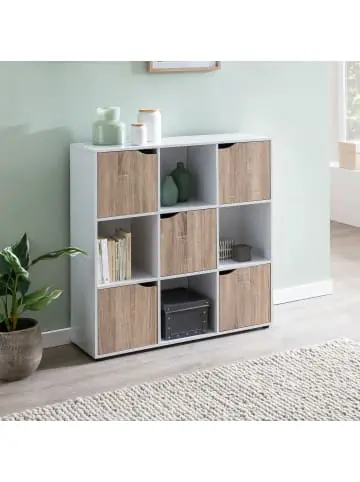 KADIMA DESIGN Sideboard MASSA 89 x 91 x 29 cm Bücherregal mit 9 Fächern Sonoma, günstig kaufen | limango Neu Im Sortiment