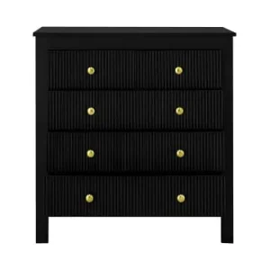 ABRIHOME Schwarzes Sideboard mit Spezialtüren & Goldgriffen – (B)79x40(H)x(T)81 cm günstig kaufen | limango Must-Have