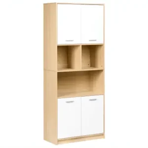 Beliani Bücherregal ZEHNA in Braun/Weiß - (W) 80 x (H) 197 x (L) 40 cm günstig kaufen | limango Billig