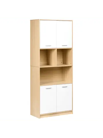 Beliani Bücherregal ZEHNA in Braun/Weiß - (W) 80 x (H) 197 x (L) 40 cm günstig kaufen | limango Billig