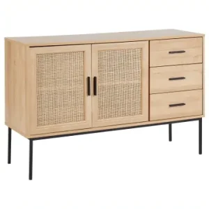 Beliani Sideboard PASCO in Braun/Schwarz - (W) 120 x (H) 77 x (L) 39 cm günstig kaufen | limango Zertifiziert