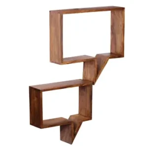 Preis Gesenkt FineBuy Wandregal in Braun / Sheesham / 50x13x49 günstig kaufen | limango