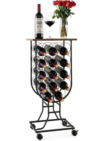 Neu COSTWAY Weinregal 14 Flaschenhalter in Braun günstig kaufen | limango