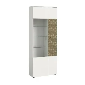 Garantierte Lieferung ebuy24 Vitrinenschrank Prisma Weiß 70 x 37 cm günstig kaufen | limango