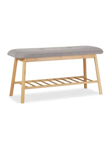 relaxdays Schuhbank in Natur/Grau günstig kaufen | limango Preiswert