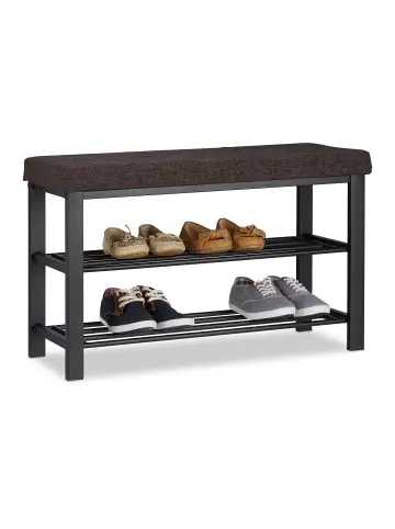 relaxdays Schuhbank in Braun - (B)81 x (H)50 x (T)32 cm günstig kaufen | limango Sonderaktion