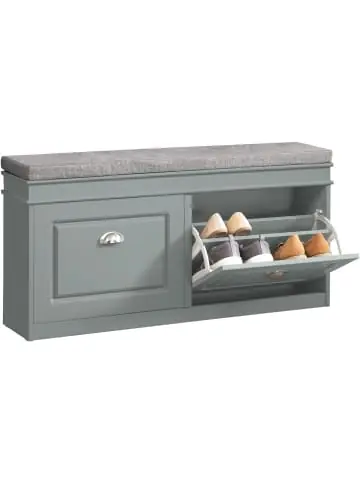 Preiswert SoBuy Schuhkipper in Hellgrau - (B)104 x (H)51 x (T)24cm günstig kaufen | limango