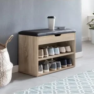 KADIMA DESIGN Schuhbank mit Sitzfläche Garderoben-Bank Holz 60 x 40 x 30 cm, in Sonoma günstig kaufen | limango Heißes Angebot