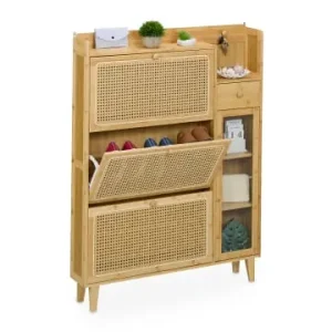 relaxdays Schuhschrank in Natur - (B)95 x (H)127 x (T)19 cm günstig kaufen | limango Gratis Versand