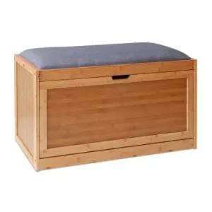 Top-Preis relaxdays Schuhbank in Natur/ Grau – (B)80 x (H)49 x (T)30 cm günstig kaufen | limango