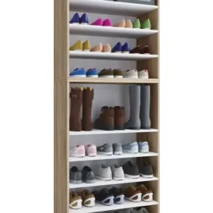 Beliebt VCMXXL Holz Großer Schuhschrank Schuhregal Lona 9 in Sonoma-Eiche günstig kaufen | limango