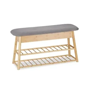 relaxdays Schuhbank in Natur - (B)90 x (H)48 x (T)28 cm günstig kaufen | limango Heißes Angebot