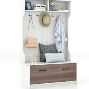 COSTWAY Garderobenständer 100x40x160cm in Weiß günstig kaufen | limango Günstig