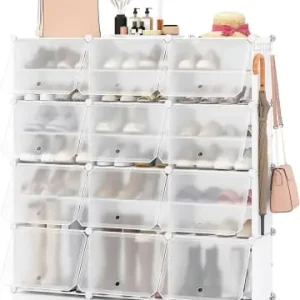 Begrenztes Angebot COSTWAY Schuhregal mit 12 Fächern in Weiß günstig kaufen | limango