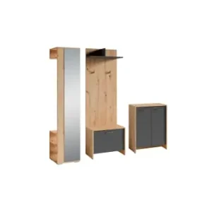 Wochenendangebot byLiving Garderoben-Set BEN in Artisan Eiche (Eiche-Optik) - 4-teilig günstig kaufen | limango