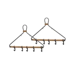 Nur Für Kurze Zeit möbel-direkt 2tlg. Hakenleisten-Set Thomas in anthrazit/braun günstig kaufen | limango