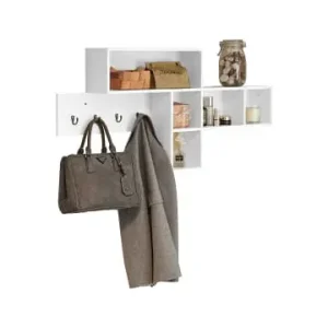 Kostenfreie Lieferung SoBuy Wandgarderobe in Weiß - (B)110 x (H)53 x (T)15cm günstig kaufen | limango