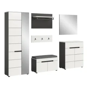 Top-Angebot ebuy24 Garderobenmöbel Canu Weiß 255 x 37 cm günstig kaufen | limango