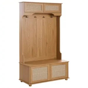 Beliani Schuhschrank BUCHANAN in Braun - (W) 100 x (H) 170 x (L) 47 cm günstig kaufen | limango Angebot