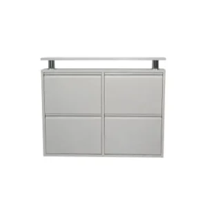 Bestpreis möbel-direkt Metallschuhschrank (4Klappen) Palma in weiß günstig kaufen | limango